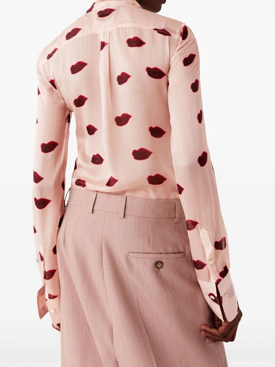 Affordable silk lips-print Stella McCartney Women blouse 0719
